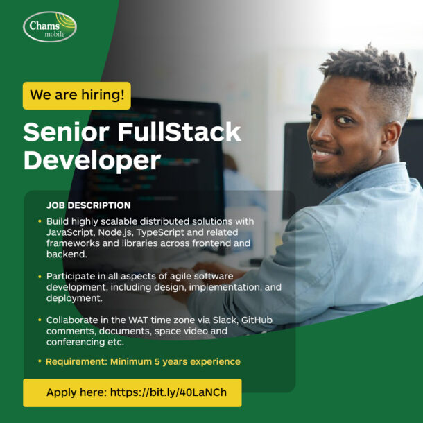 #jobapplication #Chamsmobilerecruitment #careerpath #developer #seniorlevel #jobposition